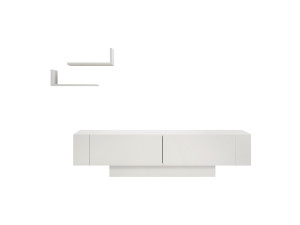 Soporte de TV de madera "Matera" - 150 x 31 x 41 cm - Blanco