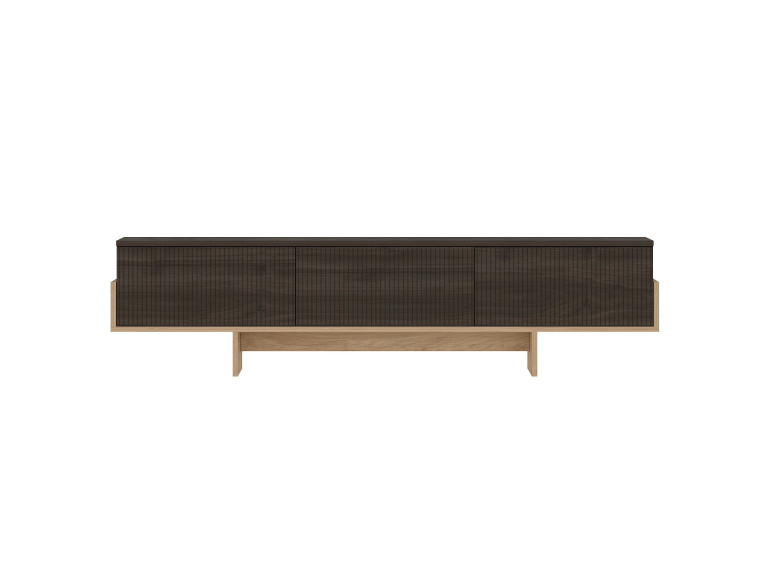 Soporte de TV de madera "Hege" - 180 x 30 x 44 cm - Marrón