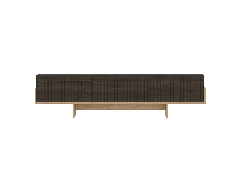 Soporte de TV de madera "Hege" - 180 x 30 x 44 cm - Marrón