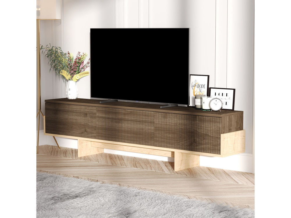 Soporte de TV de madera "Hege" - 180 x 30 x 44 cm - Marrón