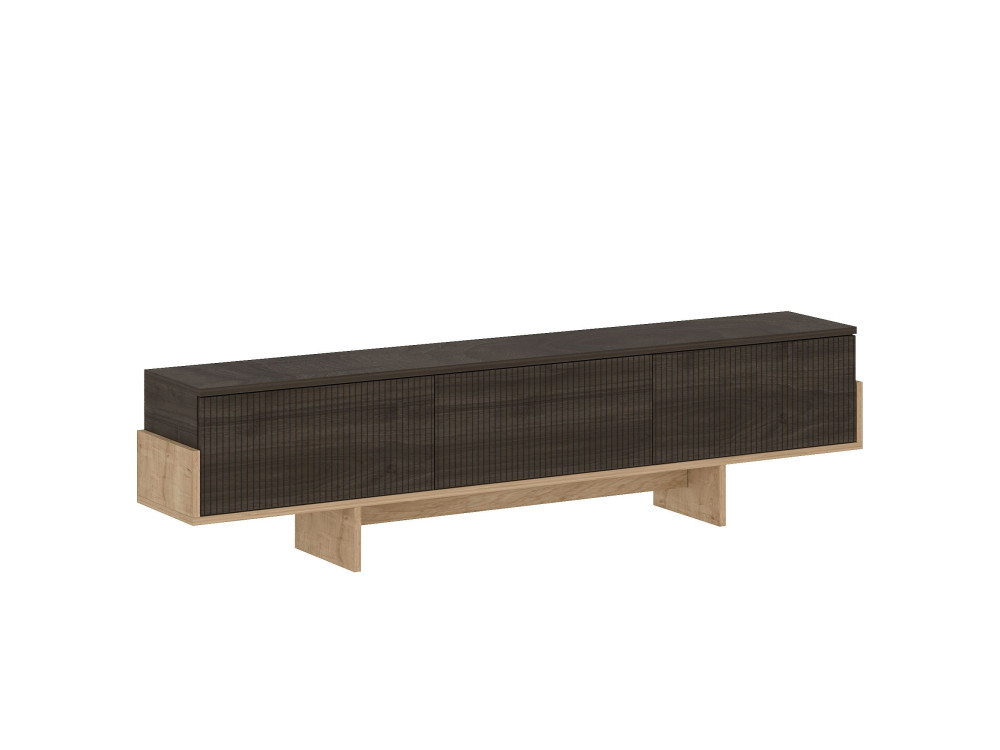 Soporte de TV de madera "Hege" - 180 x 30 x 44 cm - Marrón