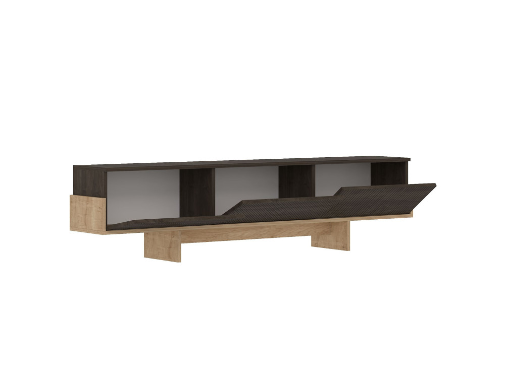 Soporte de TV de madera "Hege" - 180 x 30 x 44 cm - Marrón