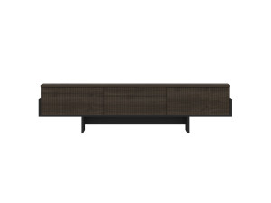 Soporte de TV de madera "Hege" - 180 x 30 x 44 cm - Negro