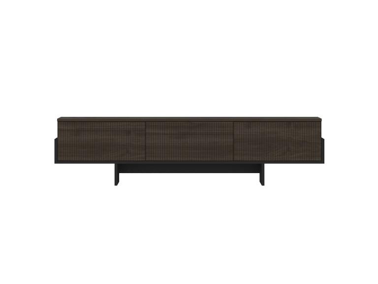 Soporte de TV de madera "Hege" - 180 x 30 x 44 cm - Negro