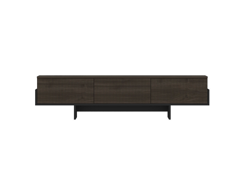 Soporte de TV de madera "Hege" - 180 x 30 x 44 cm - Negro