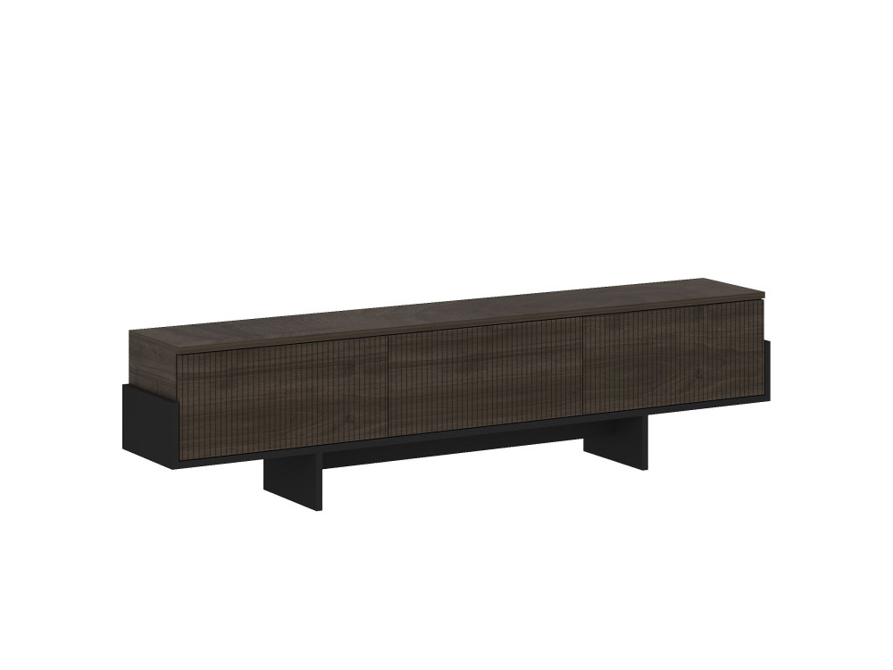 Soporte de TV de madera "Hege" - 180 x 30 x 44 cm - Negro