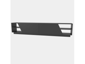 Soporte de TV de madera "Rhodes" - 240 x 37 x 47 cm - Gris antracita
