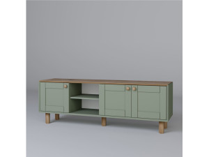Mia" soporte de TV de madera - 160 x 40 x 56 cm - Verde