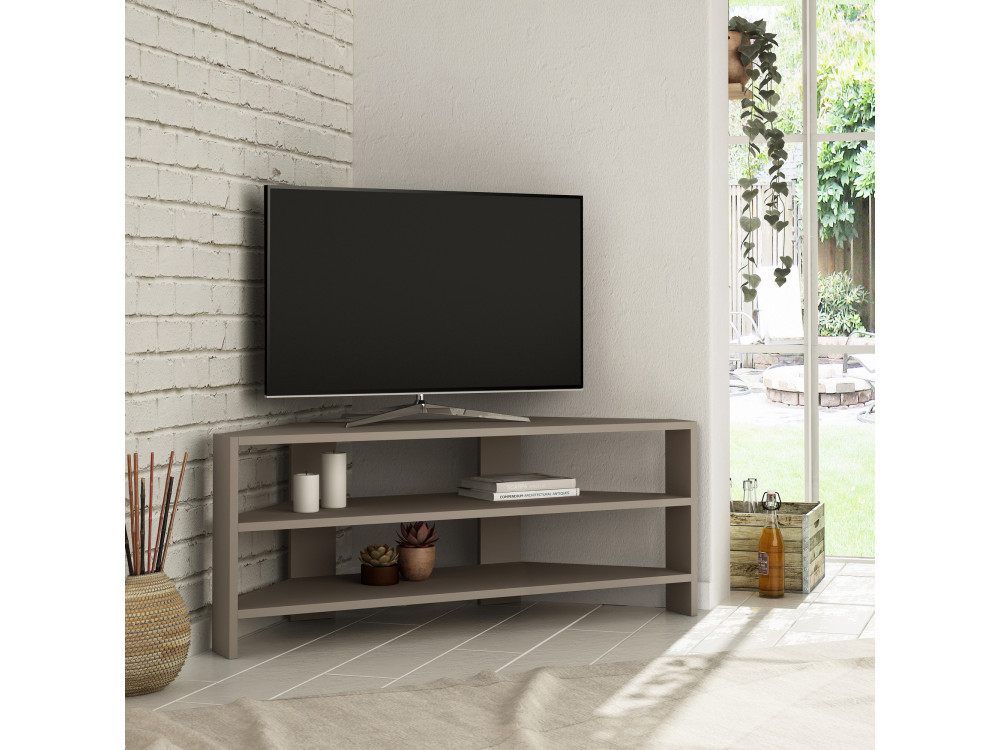 Soporte de TV de madera "Thales" 114 x 36 x 45 cm - Marrón moca claro
