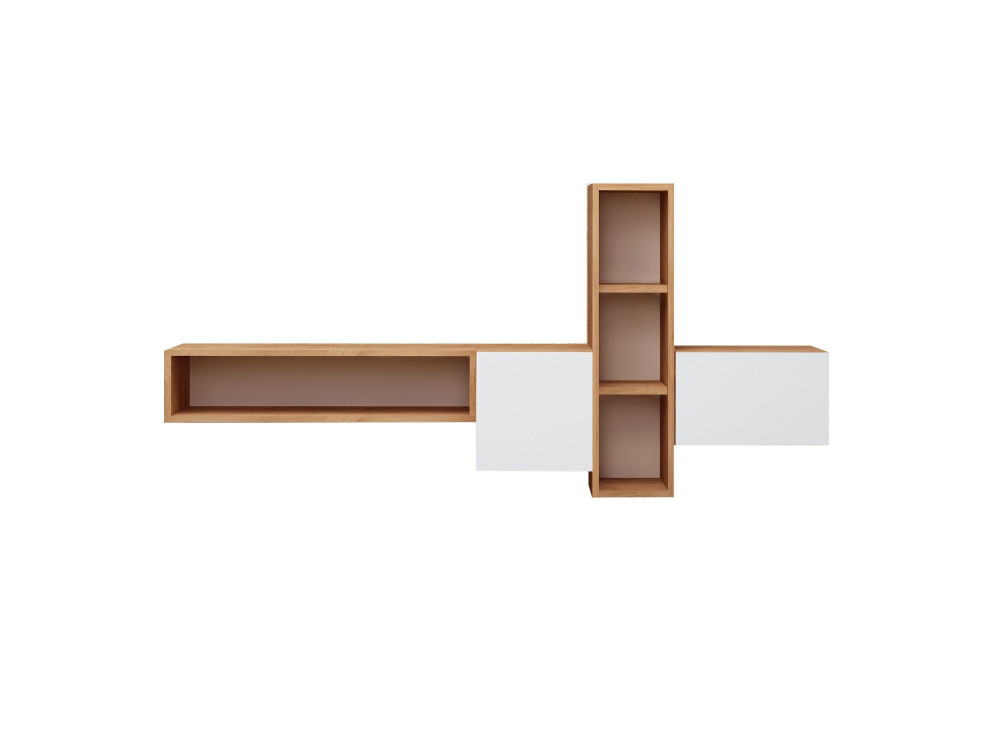 Soporte de TV de madera "Kumkuat" - 160 x 35 x 70 cm - Marrón