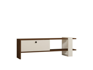 Soporte de TV de madera "Gaye" - 120 x 25 x 36 cm - Blanco
