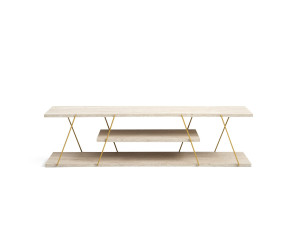 Soporte de TV de madera "Canaz" - 120 x 30 x 33 cm - Travertino