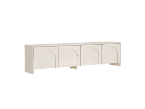 Soporte de TV de madera "Aurelia" - 180 x 32 x 45 cm - Crema