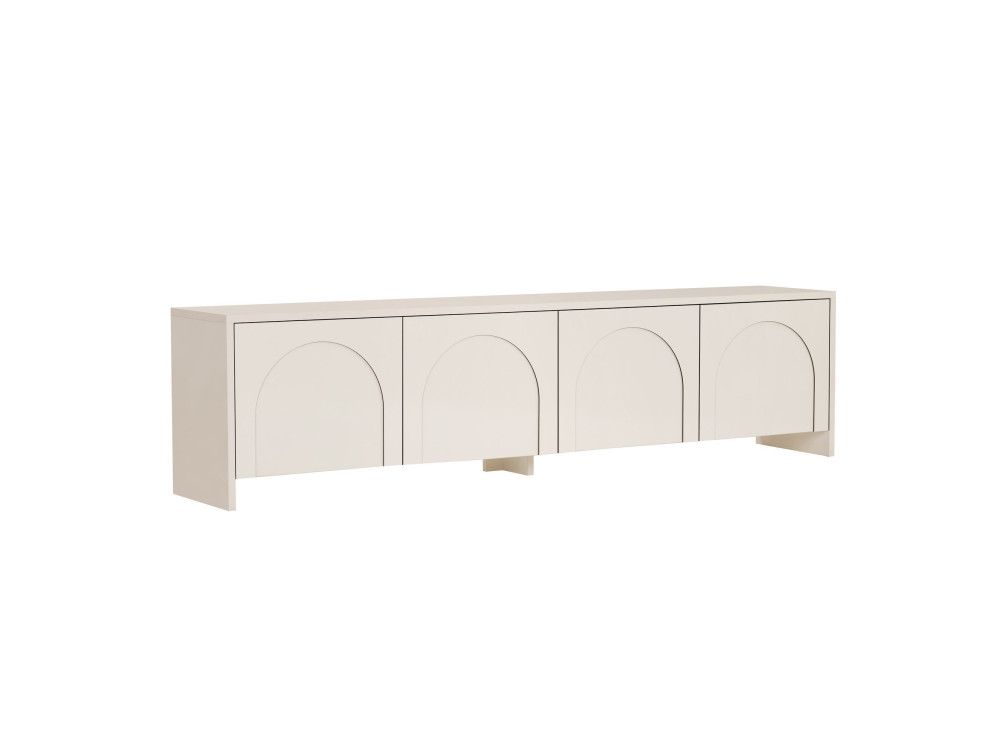 Soporte de TV de madera "Aurelia" - 180 x 32 x 45 cm - Crema