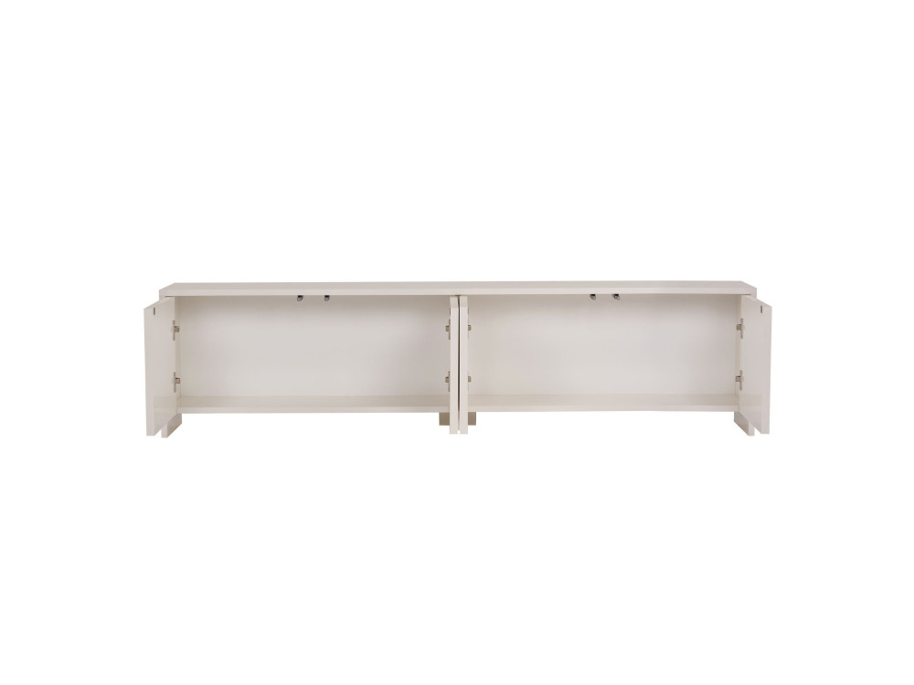 Soporte de TV de madera "Aurelia" - 180 x 32 x 45 cm - Crema