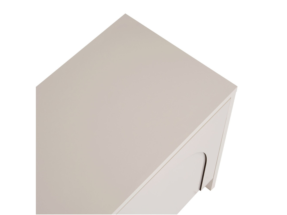 Soporte de TV de madera "Aurelia" - 180 x 32 x 45 cm - Crema