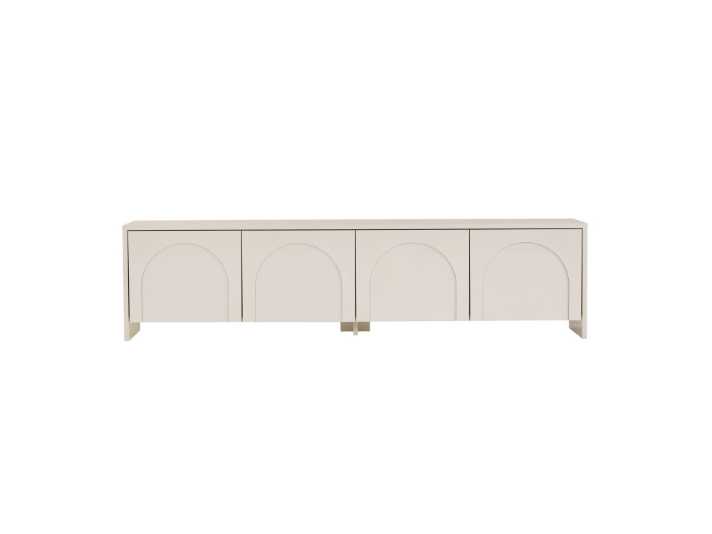 Soporte de TV de madera "Aurelia" - 180 x 32 x 45 cm - Crema