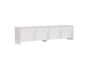 Soporte de TV de madera "Aurelia" - 180 x 32 x 45 cm - Blanco