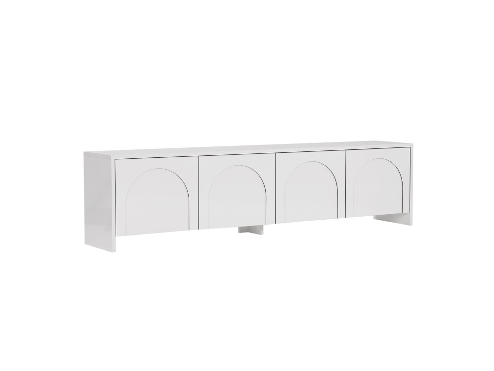 Soporte de TV de madera "Aurelia" - 180 x 32 x 45 cm - Blanco