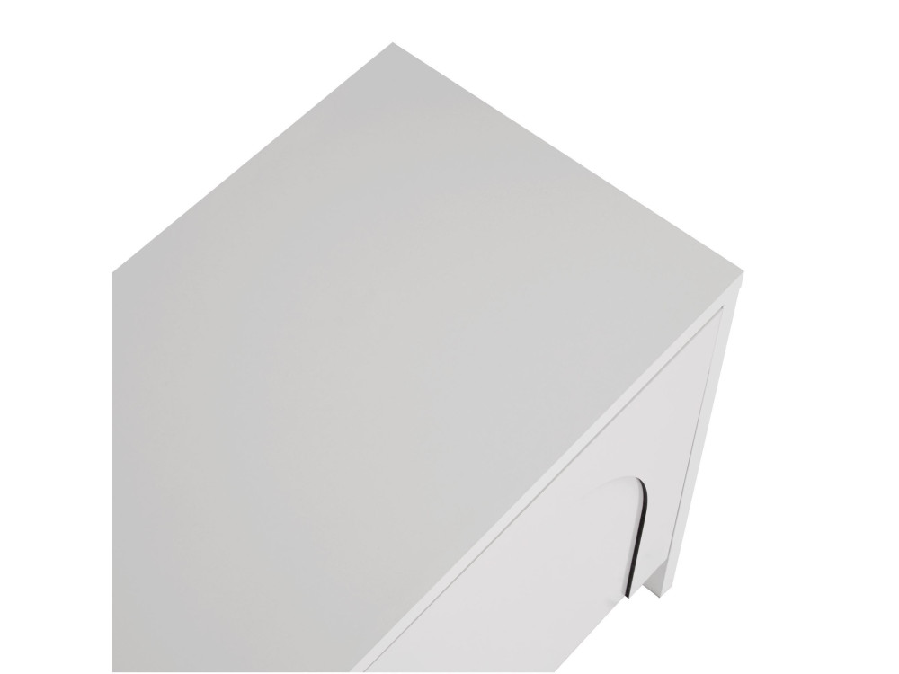 Soporte de TV de madera "Aurelia" - 180 x 32 x 45 cm - Blanco