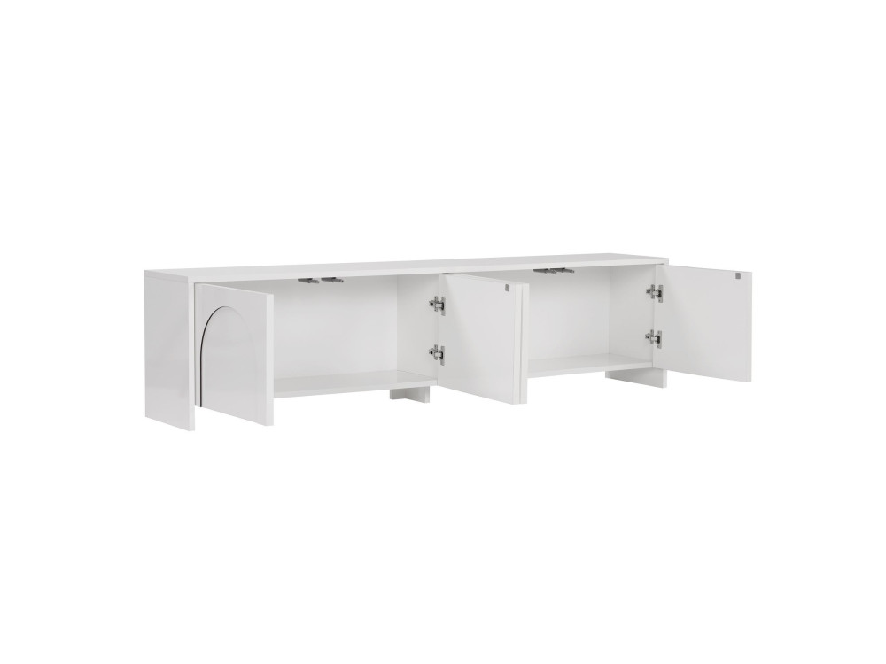 Soporte de TV de madera "Aurelia" - 180 x 32 x 45 cm - Blanco