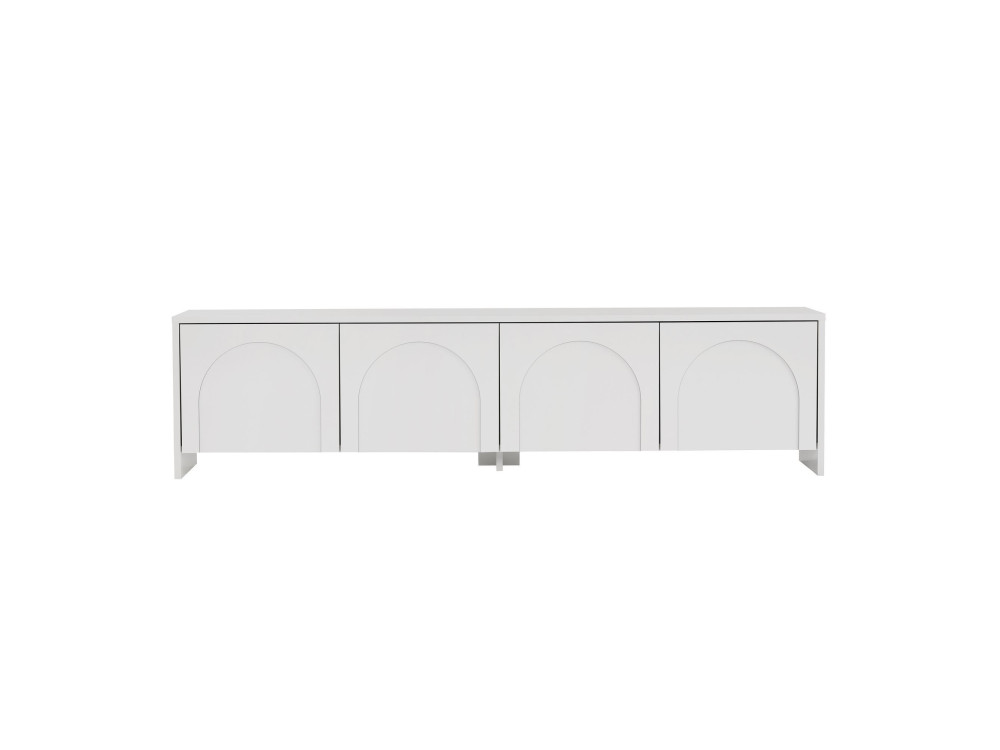 Soporte de TV de madera "Aurelia" - 180 x 32 x 45 cm - Blanco