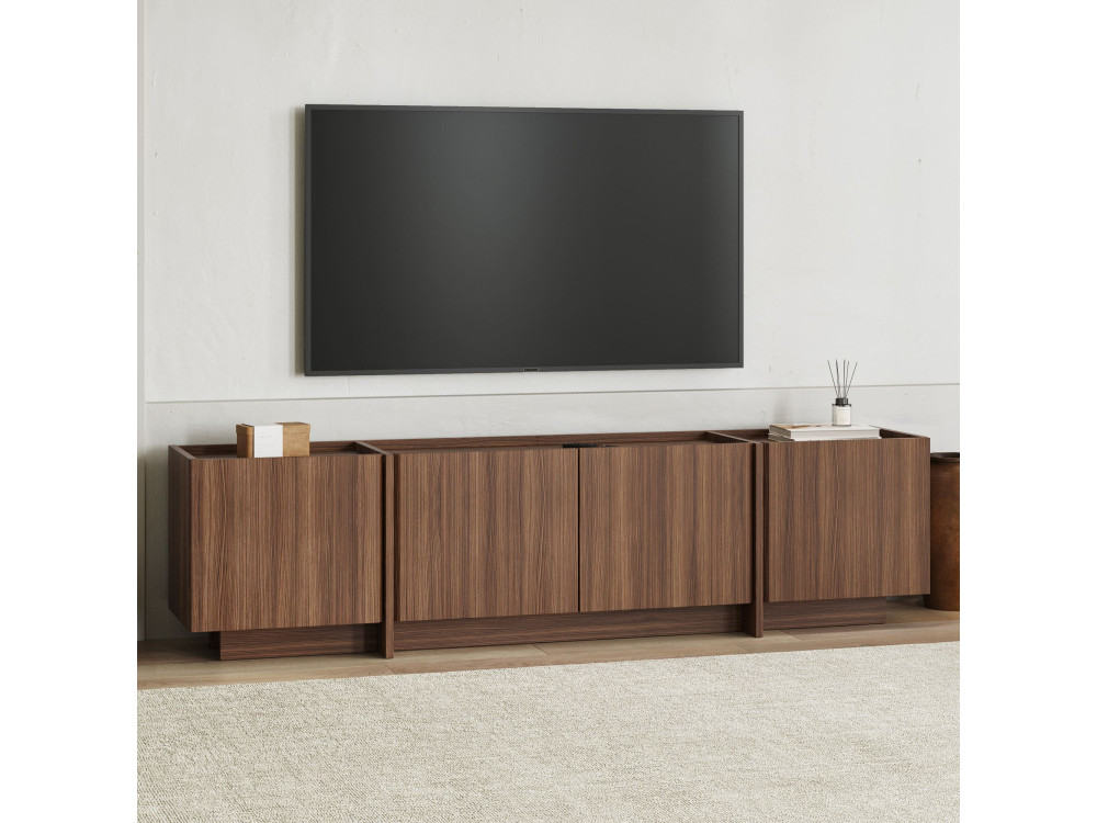 Soporte de TV de madera "Lowen" - 180 x 35 x 46 cm - Nogal Milano
