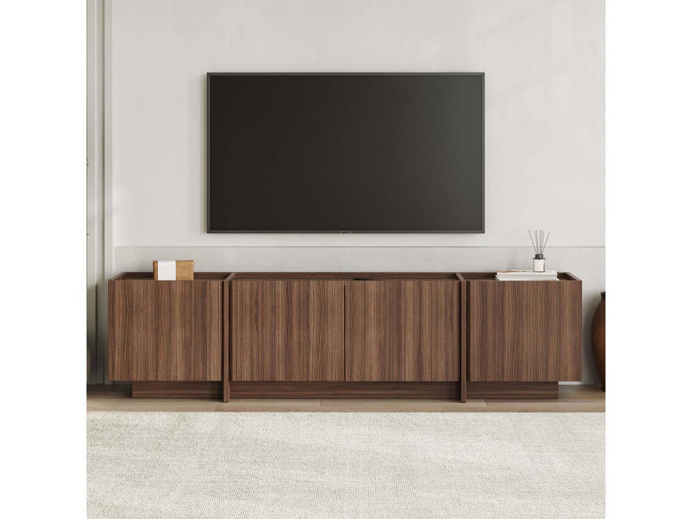 Soporte de TV de madera "Lowen" - 180 x 35 x 46 cm - Nogal Milano