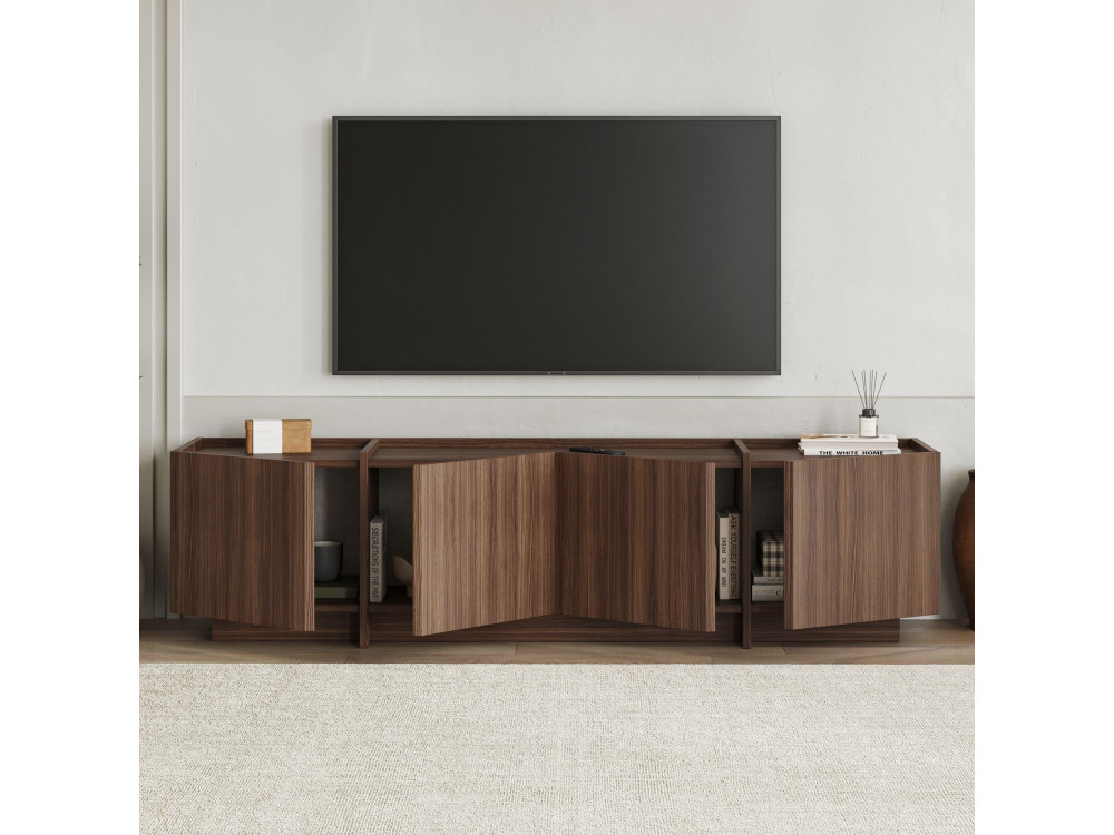 Soporte de TV de madera "Lowen" - 180 x 35 x 46 cm - Nogal Milano