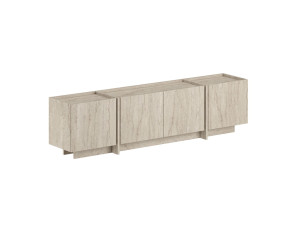 Soporte de TV de madera "Lowen" - 180 x 35 x 46 cm - Travertino