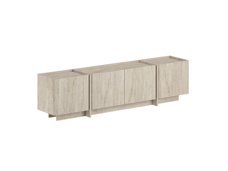 Soporte de TV de madera "Lowen" - 180 x 35 x 46 cm - Travertino
