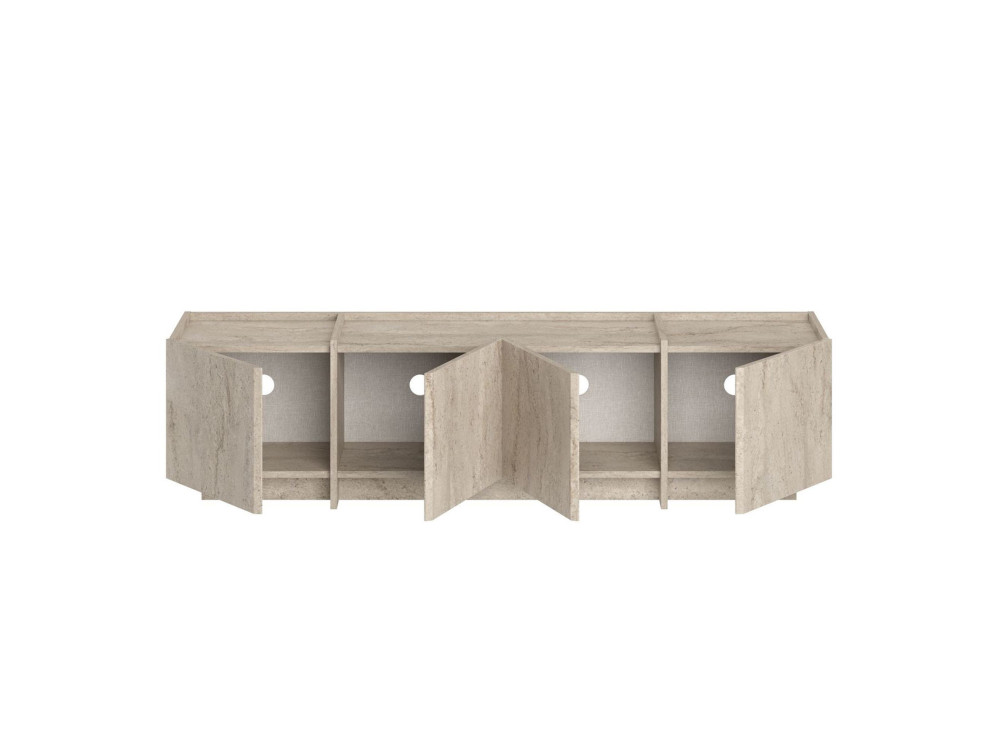 Soporte de TV de madera "Lowen" - 180 x 35 x 46 cm - Travertino