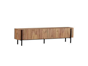 Soporte de TV de madera "Nexus" - 180 x 30 x 45 cm - Pino Atlántico / Negro