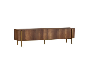 Soporte de TV de madera "Nexus" - 180 x 30 x 45 cm - Nogal Barroco Dorado