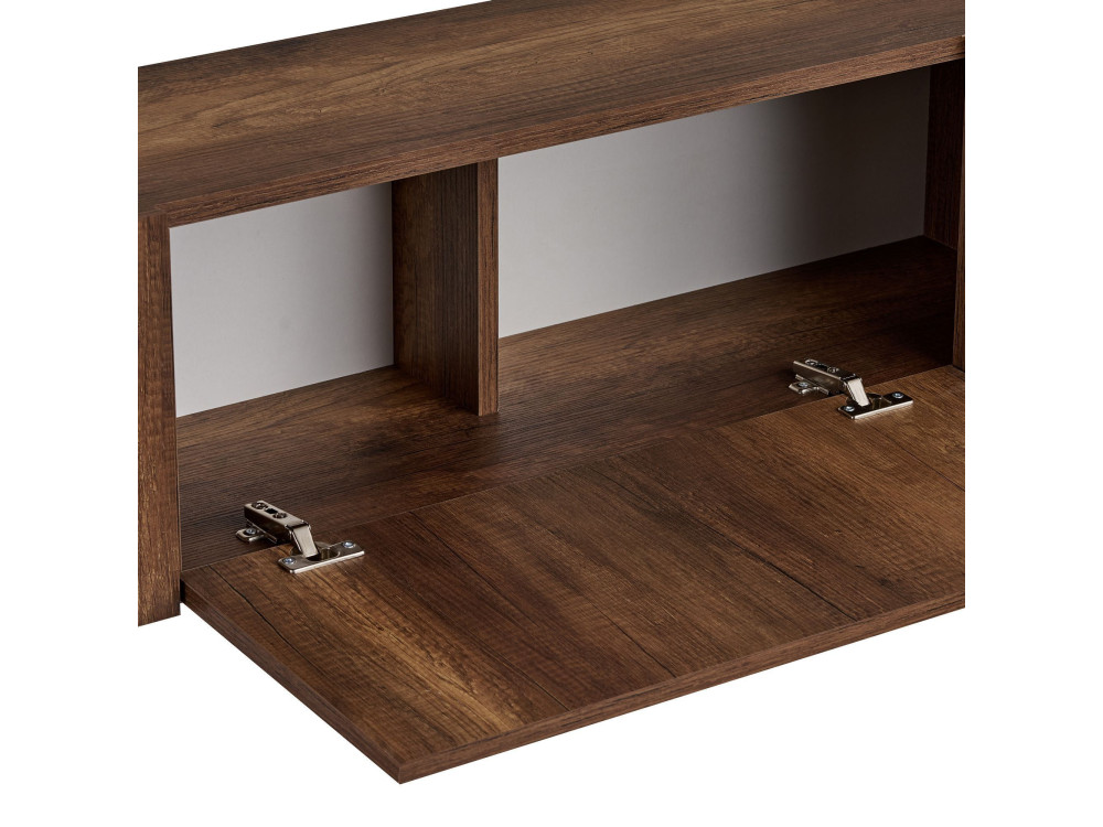 Soporte de TV de madera "Nexus" - 180 x 30 x 45 cm - Nogal Barroco Dorado