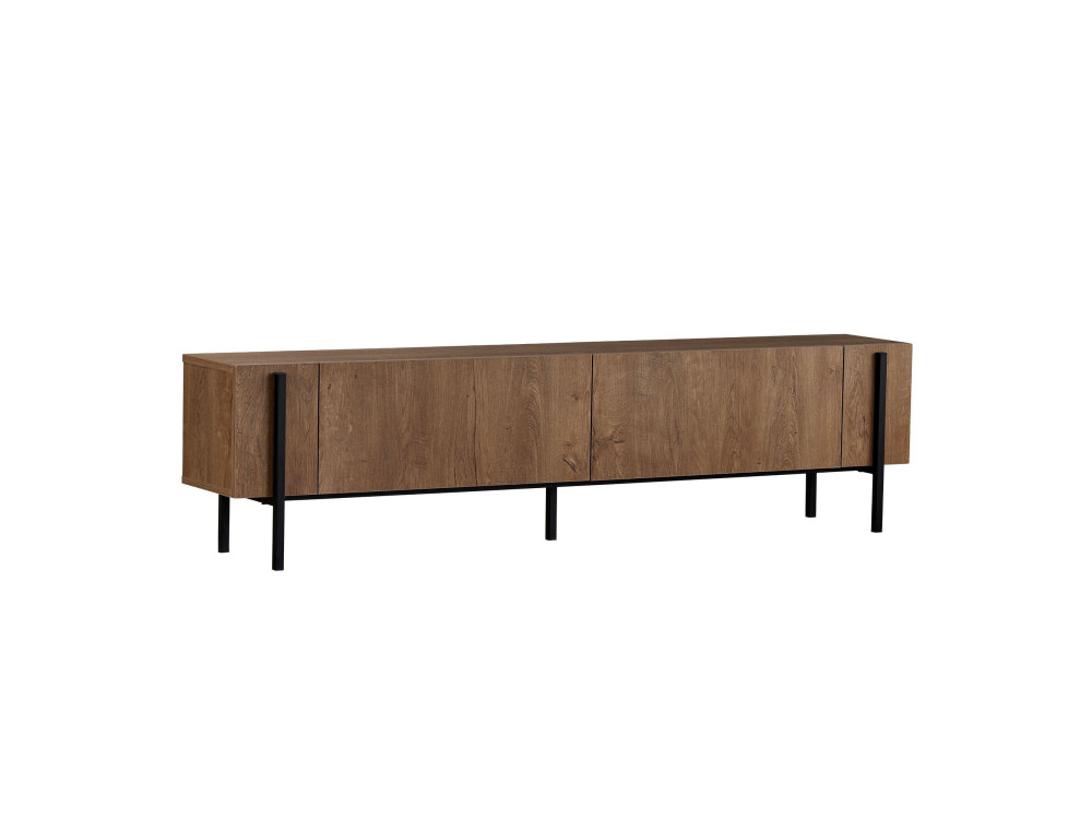 Soporte de TV de madera "Nexus" - 180 x 30 x 45 cm - Kafkas Roble / Negro