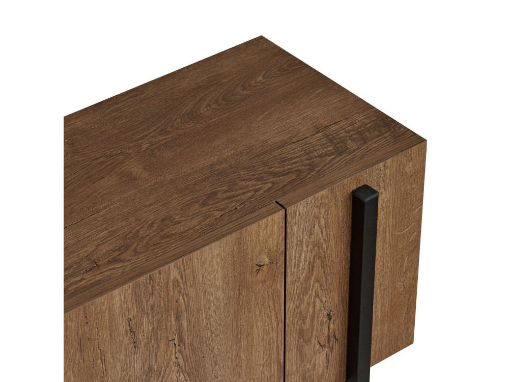 Soporte de TV de madera "Nexus" - 180 x 30 x 45 cm - Kafkas Roble / Negro