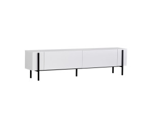 Soporte de TV de madera "Nexus" - 180 x 30 x 45 cm - Negro / Madera negra
