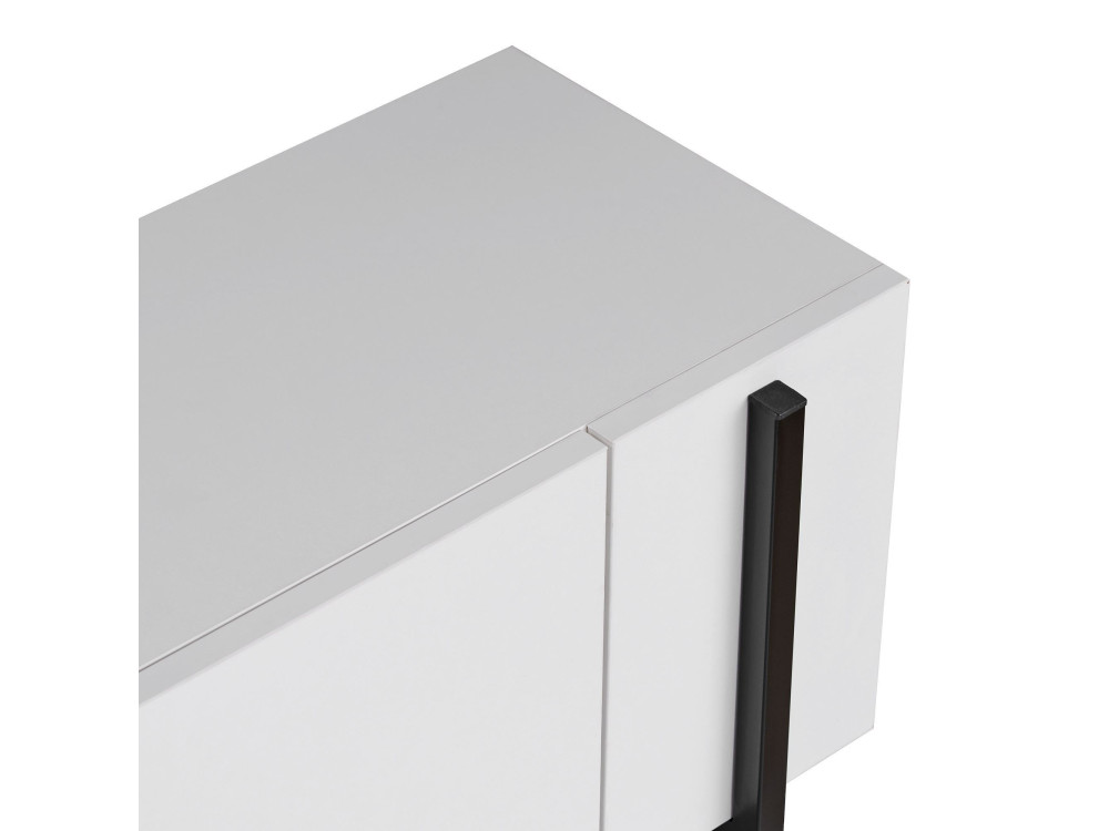 Soporte de TV de madera "Nexus" - 180 x 30 x 45 cm - Negro / Madera negra
