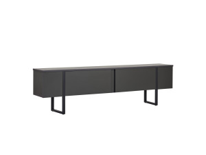Soporte de TV de madera "Onera" - 180 x 30 x 50 cm - Antracita / Negro