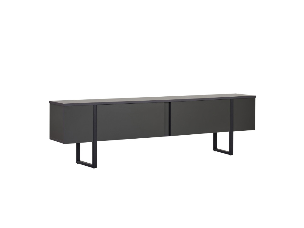 Soporte de TV de madera "Onera" - 180 x 30 x 50 cm - Antracita / Negro