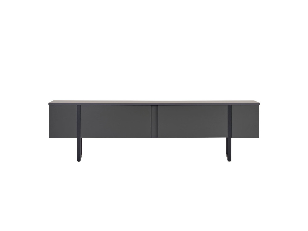 Soporte de TV de madera "Onera" - 180 x 30 x 50 cm - Antracita / Negro