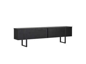 Soporte de TV de madera "Onera" - 180 x 30 x 50 cm - Negro / Madera negra