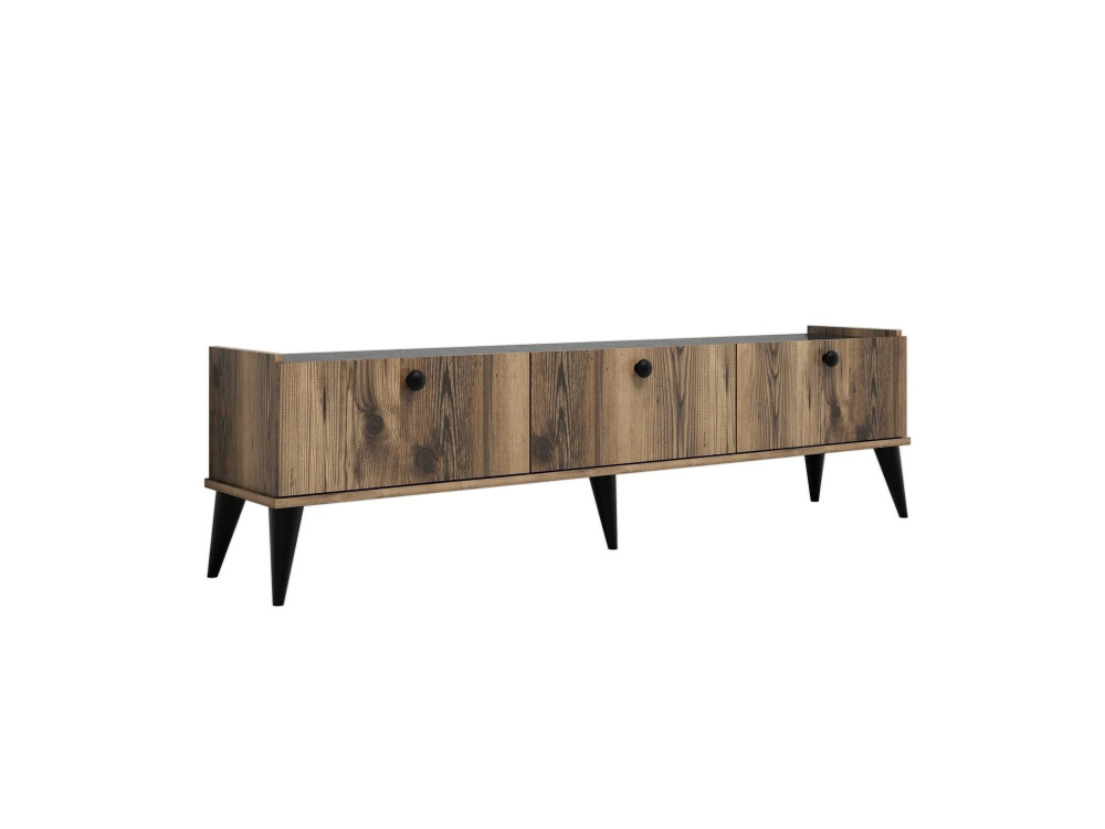 Soporte de TV de madera "Lidya" - 180 x 35 x 49 cm - Marrón