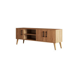 Soporte de TV de madera "Exxen" - 150 x 34 x 52 cm - Marrón