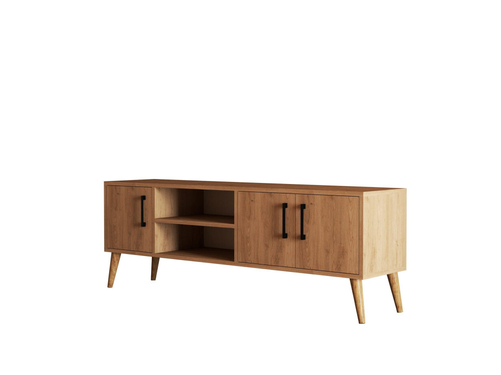 Soporte de TV de madera "Exxen" - 150 x 34 x 52 cm - Marrón