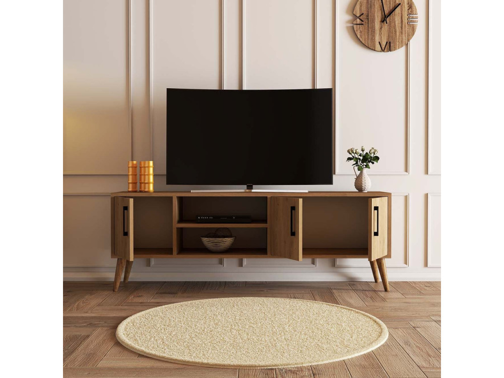 Soporte de TV de madera "Exxen" - 150 x 34 x 52 cm - Marrón
