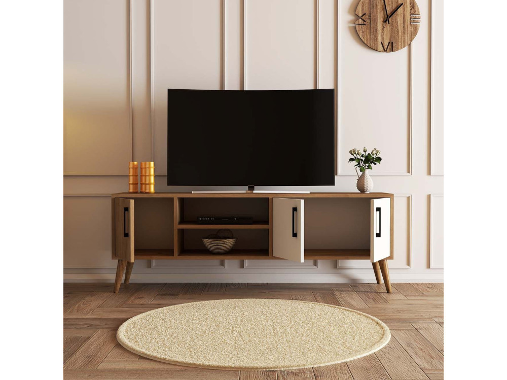 Soporte de TV de madera "Exxen" - 150 x 34 x 52 cm - Blanco