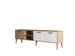 Soporte de TV de madera "Exxen" - 180 x 35 x 53 cm - Blanco