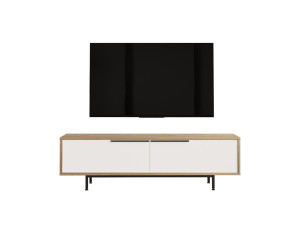 Soporte de TV de madera "ON1-SW" - 160 x 35 x 45 cm - Blanco